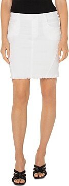 Gia Denim Mini Skirt in Bright White