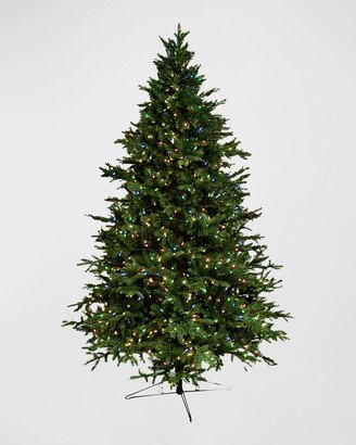 Barcana Alaskan Deluxe LED Pre-Lit Christmas Tree with 8-Function Rice LED Minis, 7.5'