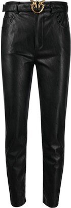 Faux-Leather Skinny Trousers-AD