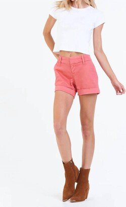 Dear John Denim Hampton Mid Rise Shorts Raspberry Sorbet In Pink