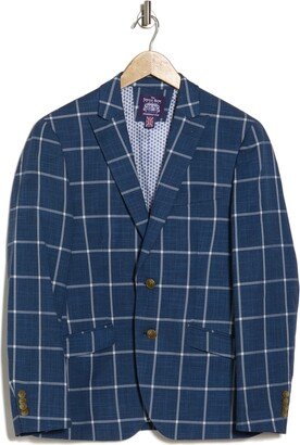 SAVILE ROW CO Navy Windowpane Sport Coat