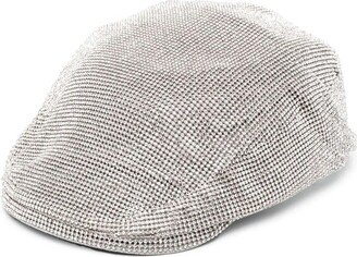 Crystal Mesh Flat Cap