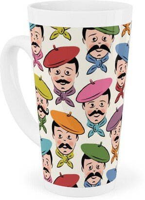 Mugs: Men With Mustaches And Bandanas - Multi Tall Latte Mug, 17Oz, Multicolor