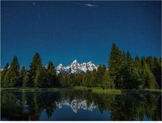 Darren White Photography Iridium Flare over Grand Teton Canvas Art - 27 x 33.5