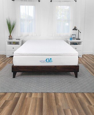 SensorGel Smart Zone 3-Inch Quilted Memory Foam Mattress Topper - King