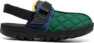 Colour-Block Quilted Closed Sandals
