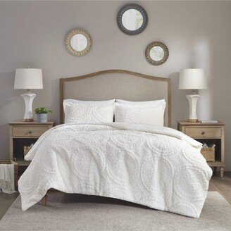 Gracie Mills Arya Comforter Mini Set, Ivory - Full/Queen