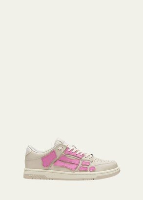 Skel Bicolor Leather Low-Top Sneakers-AD