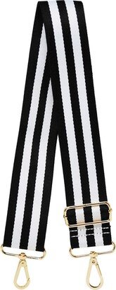 Luxe Black & White Stripe Bag Strap.