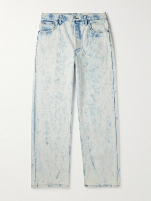 Wide-Leg Bleached Jeans