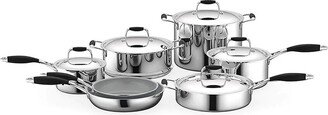 12Pc Clad Cookware Set