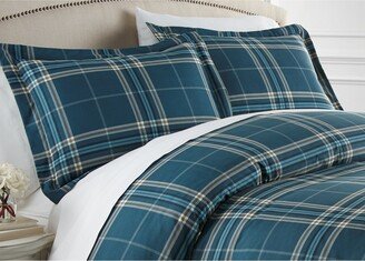 Vilano Ultra-Soft Plaid 3-piece Duvet Cover and Sham Set