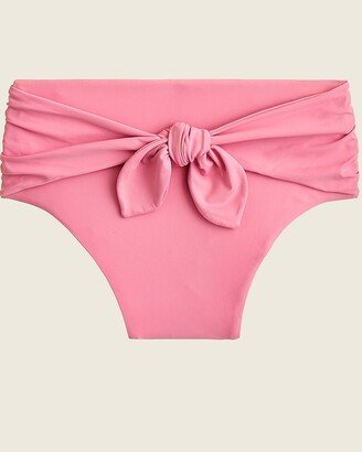 High-cut tie-waist bikini bottom