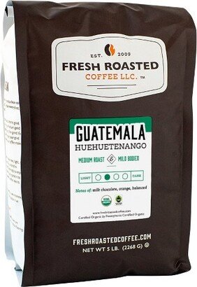 Fresh Roasted Coffee, Organic Guatemalan Coffee, Medium Roast Whole Bean - 5lb