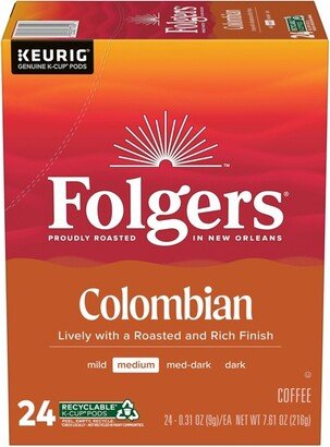 Folgers Colombian Dark Roast Coffee Pods - 24ct