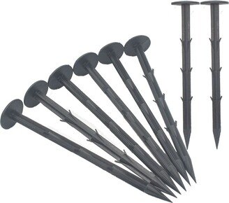 24-48Pcs 8 Inch Sturdy Plastic Stakes - Landscape & Garden Spikes For Holding Down Fabric Lawn Edging