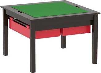 2 in 1 Kids Activity Lego Table with Storage and Drawes