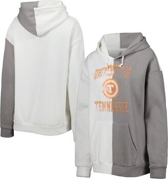 Women's Gameday Couture Gray, White Tennessee Volunteers Split Pullover Hoodie - Gray, White