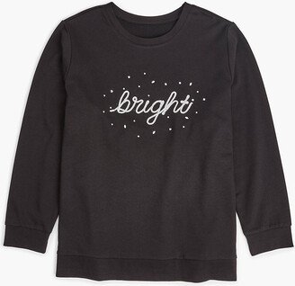 Bright Embroidered Graphic Sweatshirt