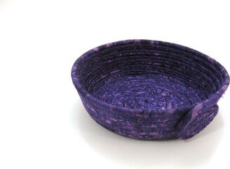 Coiled Fabric Basket, Purple Rope Bowl