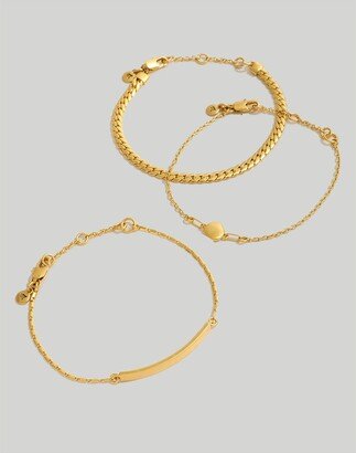 Three-Pack Chain Bracelet Set