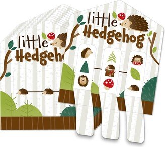 Big Dot Of Happiness Forest Hedgehogs Birthday or Baby Shower Game Cards Pull Tabs 3-in-a-Row - 12 Ct