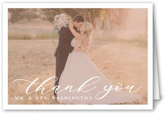 Wedding Thank You Cards: Brilliant Overlay Thank You Card, Beige, 3X5, Matte, Folded Smooth Cardstock