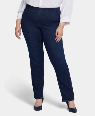 Plus Size Pull On Bailey Relaxed Straight Jeans