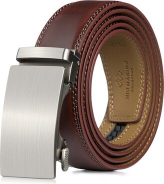 Mio Marino Men's Brushed Metal Ratchet Belt