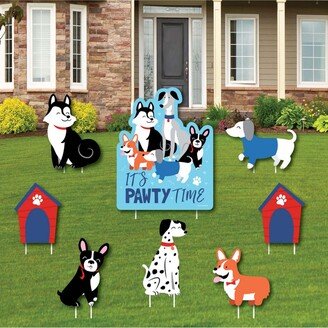 Big Dot Of Happiness Pawty Like a Puppy - Lawn Decor - Dog Baby Shower or Birthday Yard Signs - 8 ct