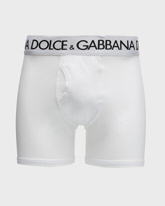 Men's Waistband-Logo Long Boxer Briefs