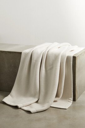 Ribbed Cashmere Blanket - Cream