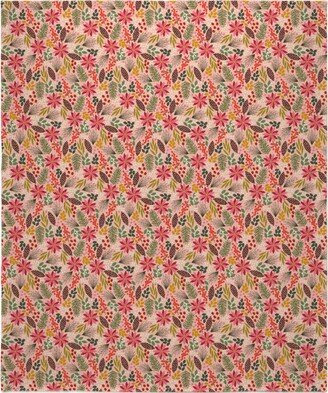 Fleece Photo Blankets: Pinecones And Berries - Pink Blanket, Fleece, 50X60, Pink