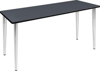 Regency 60 x 24 Kahuna Tapered Leg Table- Grey/ Chrome