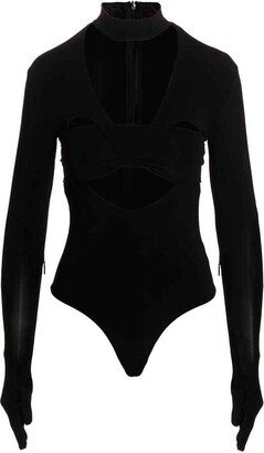 Heart Shaped Gloves Long-Sleeved Bodysuit