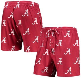 Men's Concepts Sport Crimson Alabama Crimson Tide Flagship Allover Print Jam Shorts