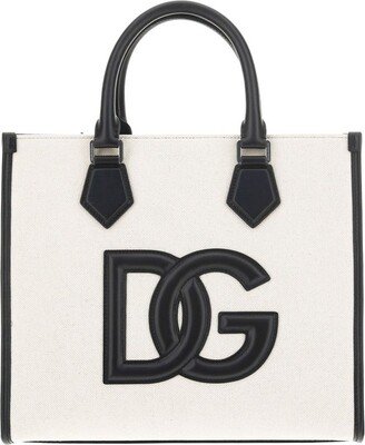 Logo-Patch Strapped Tote Bag