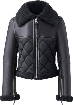 Tulip Quilted Sheepskin Jacket With Shearling Trim