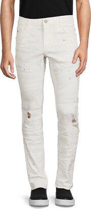 Crinkled Distressed Jeans