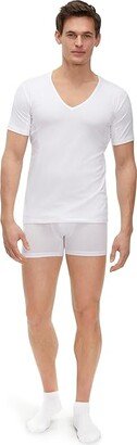 Daily Climate Control Deep V-Neck Undershirt (White (White 2000)) Men's Underwear