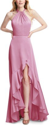 Women's High-Slit Ruffled-Hem Gown