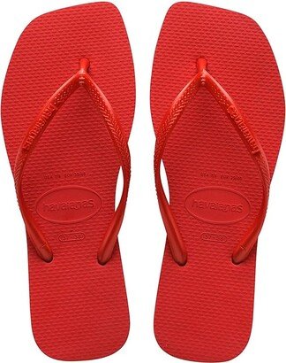 Slim Square Flip Flop Sandal (Ruby Red) Women's Sandals