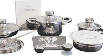 Gourmet 16-Piece Stainless Steel Cookware Set