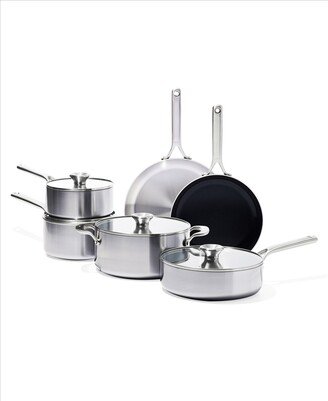 Mira Tri-Ply Stainless Steel 10 Piece Cookware Set