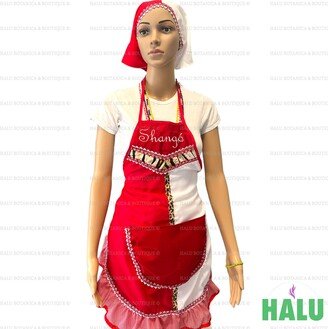 Set Delantal Y Quilla Shango/Set Apron & Bandana For Shango/Santeria