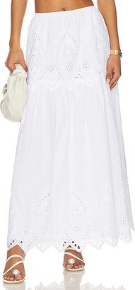 Francesca Eyelet Maxi Skirt