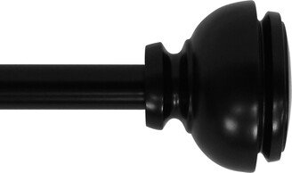 Lily Adjustable Single Curtain Rod 84 to 120-Black