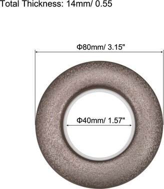 Unique Bargains Curtain Grommets, 40mm ID Sliding Sheers Rings for Window Curtain Rod - Coffee