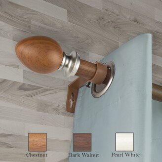 InStyleDesign Waney 1 inch Faux Wood Curtain Rod