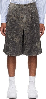 Gray Bleached Shorts